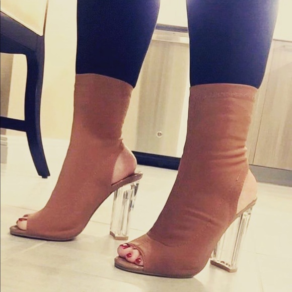 ✨Vixy Clear Heel Sock Booties✨ - Picture 6 of 7